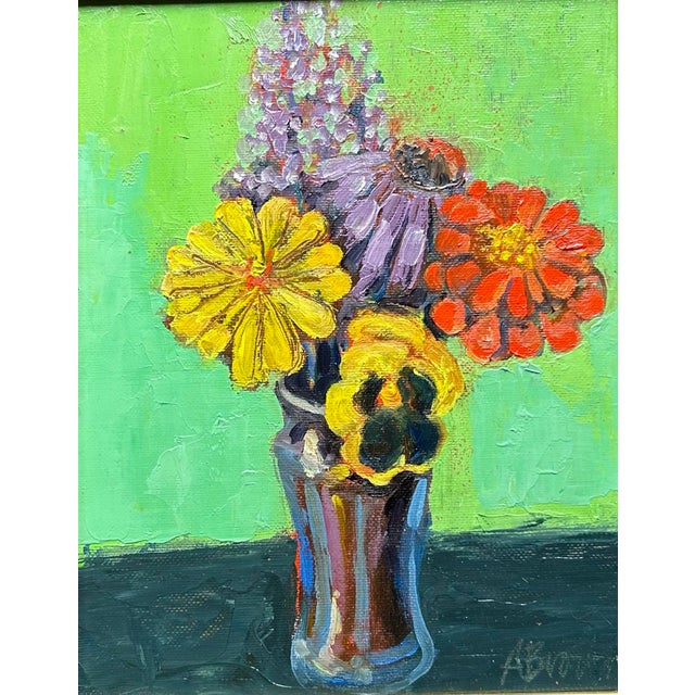 Original Impressionist Floral Still Life Oil Painting by Alexandra Brown For Sale - Image 4 of 7