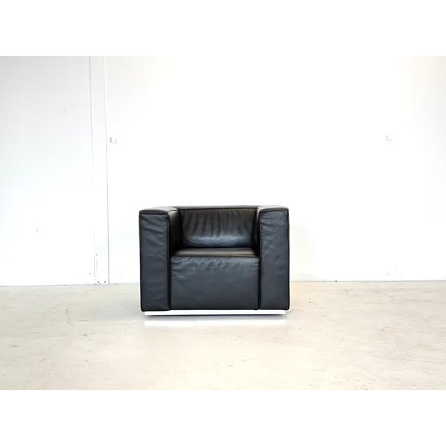 Mid-Century Modern Leather Blox Armchair Office from Cassina For Sale - Image 3 of 18