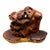 Vintage Burl Root Wood Abstract Sculpture Live Edge Base Organic Modern 17" For Sale