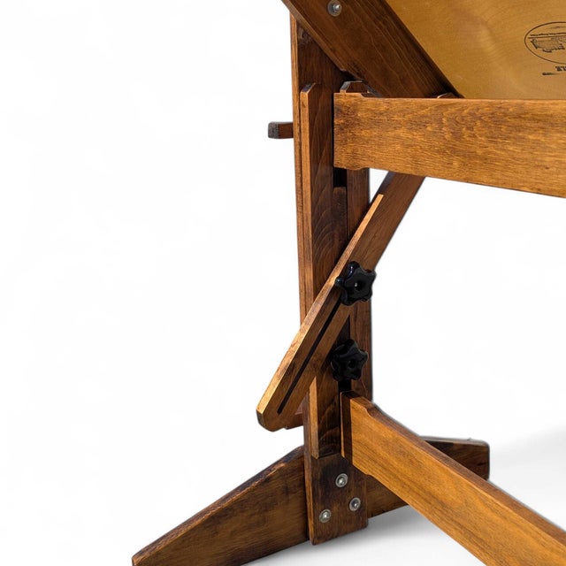 Chestnut Mid-Century Versa Tables Adjustable Wood Drafting Table, 20th Century For Sale - Image 8 of 16