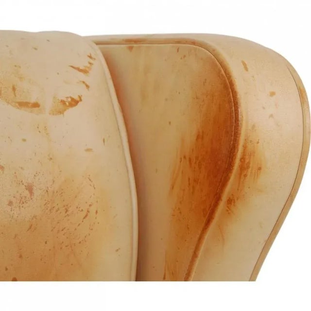 2204 Wing Chair in Natural Leather by Børge Mogensen, 2000s For Sale - Image 17 of 18