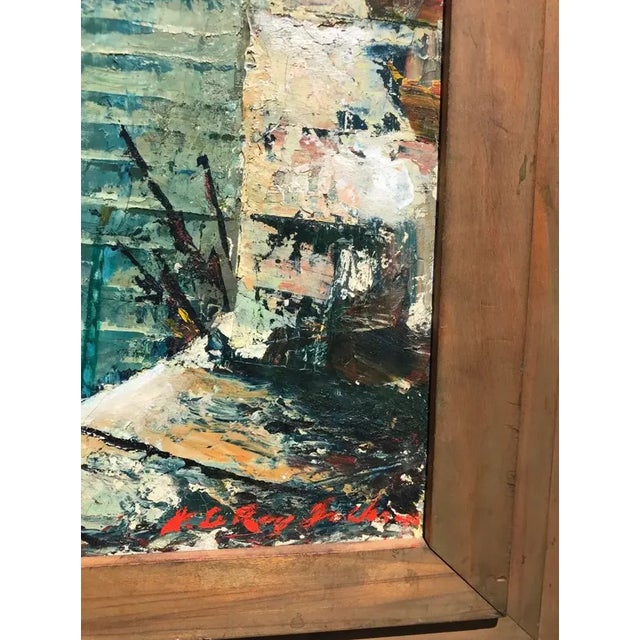 1940s John Leroy Jackson Georgia Quarry Oil Painting For Sale - Image 6 of 7