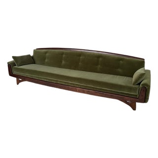 Vintage 1960s Mid Century Modern Kroehler Gondola Sofa After Adrian Pearsall For Sale