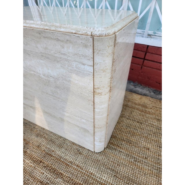 Vintage Travertine Stone Base Table For Sale - Image 11 of 11