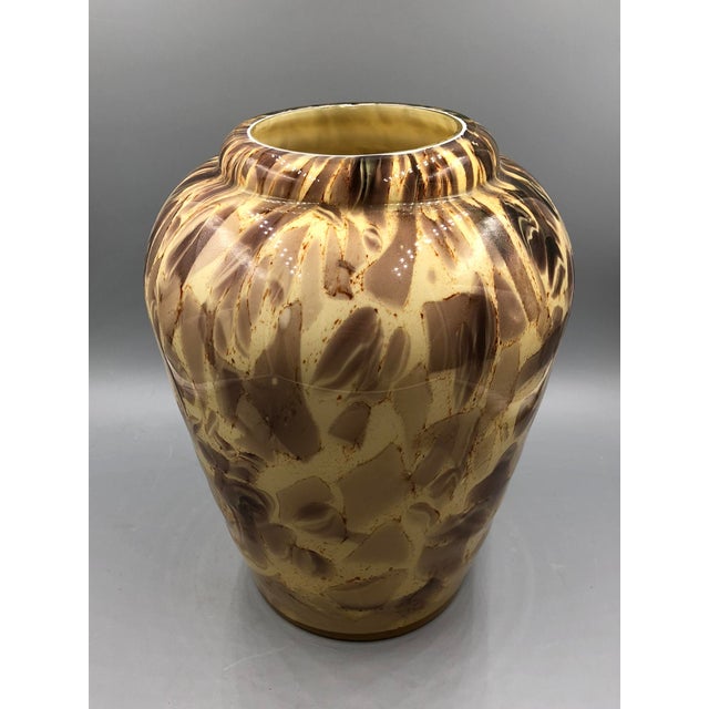 Mid-Century Modern Large Murano Scavo Glass Tartaruga Vase, Tortoiseshell / Marble Design, Italy, 1970s For Sale - Image 3 of 13
