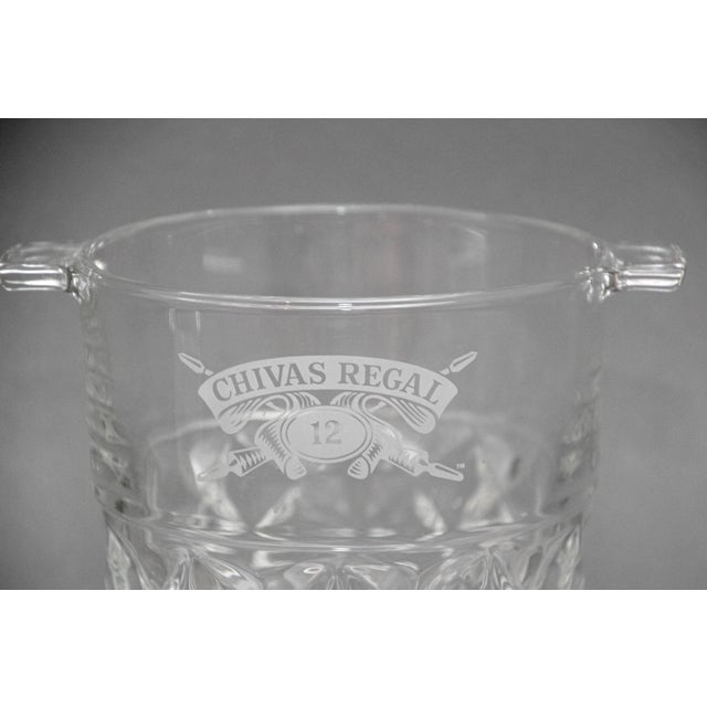 Vintage Heavy Cut Glass Ice Bucket Chivas Regal France 1980s For Sale - Image 4 of 12