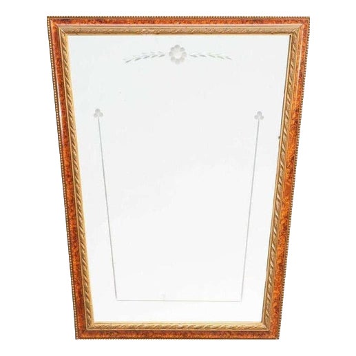 Mid-Century Modern Spanish Handcrafted Wooden Mirror, 1950 For Sale