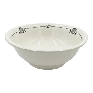 Vintage the 21 Club Nyc Restaurant Serving Bowl Shenango China Jockey Gate Logo For Sale