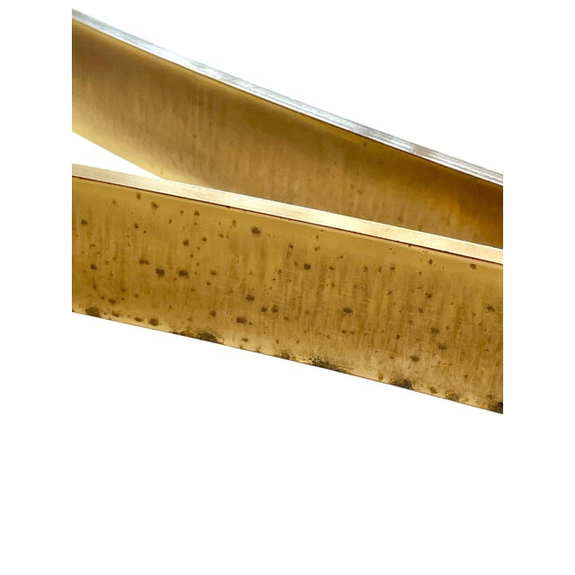 Vintage Hollywood Regency La Barge Style Hoof Foot Brass and Glass Oval Coffee Table For Sale - Image 10 of 13