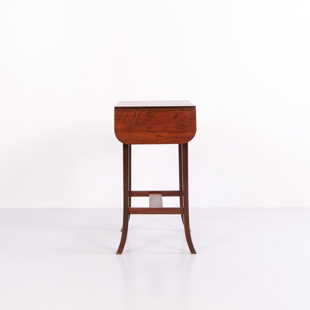 Danish Mahogany Drop-Leaf Side Table, 1920s For Sale - Image 3 of 11