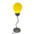 Gray Postmodern Pop Art Squiggly Table Lamp with Yellow Bulb, 1990s For Sale - Image 8 of 8