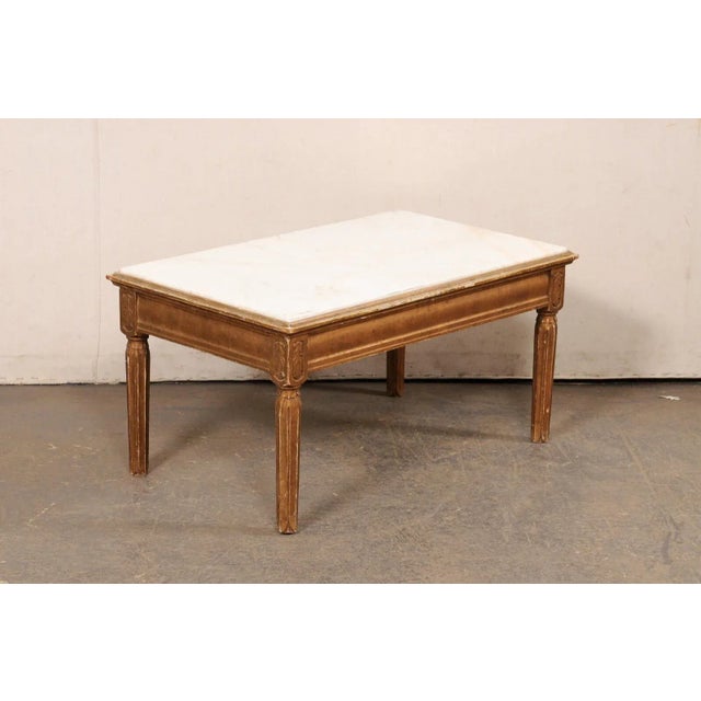 Early 20th Century Antique Swedish Marble Top Coffee Table For Sale - Image 5 of 10