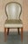 English Elm Hall Chairs with Damask Upholstery, Set of 2 For Sale - Image 16 of 18