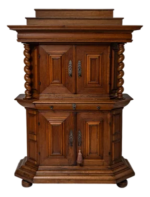 Baroque Cabinet with Turned Columns, 1700s