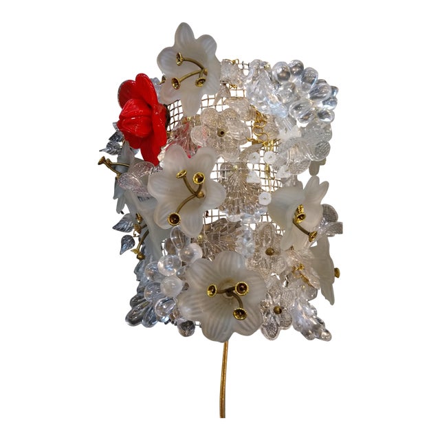 1960s Murano Glass Flower Collage Sconce In The Style Of Barovier And Toscanini Chairish