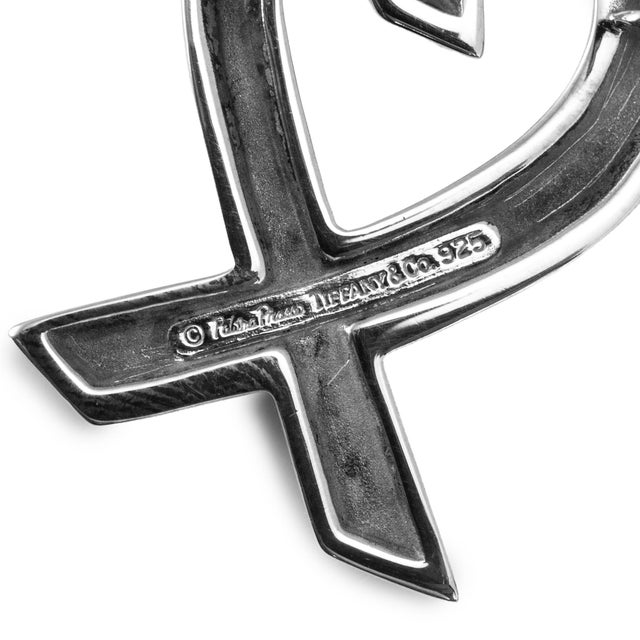 Early 21st Century Tiffany & Co. Paloma Picasso Loving Heart Sterling Silver Pendent Necklace For Sale - Image 5 of 10