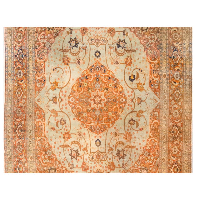 Early 20th Century Persian Hadji Jallili Tabriz Rug For Sale - Image 10 of 15