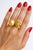 Bochic “Orient” Vintage South Sea Pearl & Sapphire Ring Set 18K Gold & Silver For Sale - Image 4 of 9