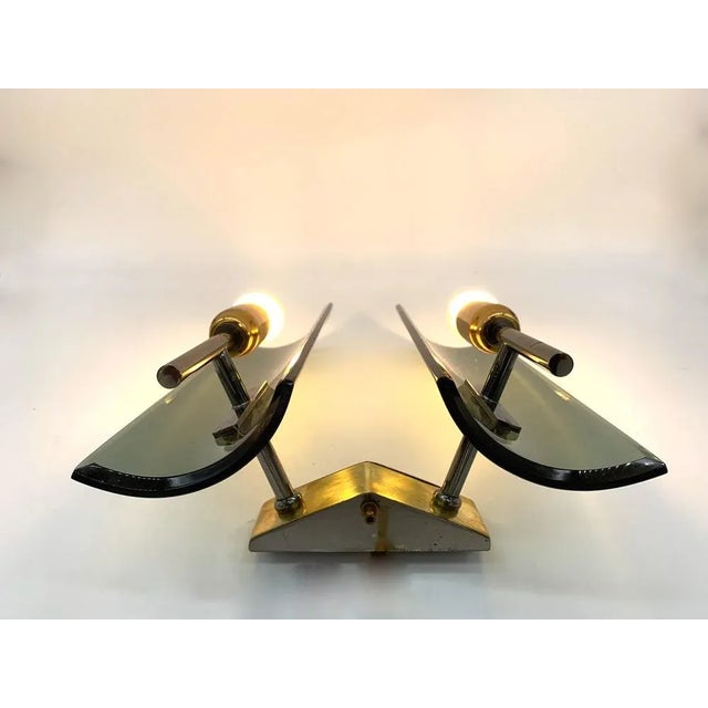 Vintage Smoked Glass Wall Lamps, Italy, 1960, Set of 2 For Sale - Image 3 of 8