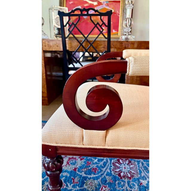 1990s Greystone Mahogany Reproduction English Library Chair For Sale - Image 11 of 12