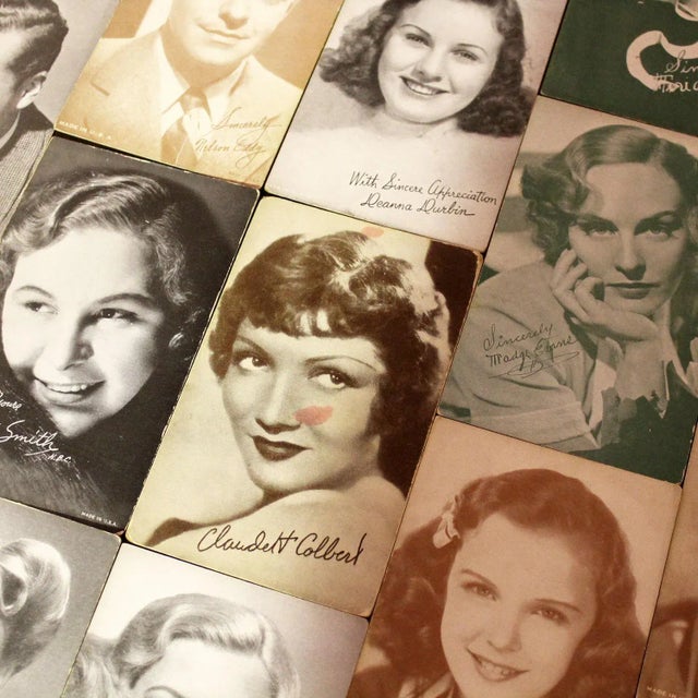 1930’s-1950’s Collection of 95 Vintage Movie Star Penny Arcade or Exhibit Trading Cards Wall Decor For Sale - Image 9 of 12