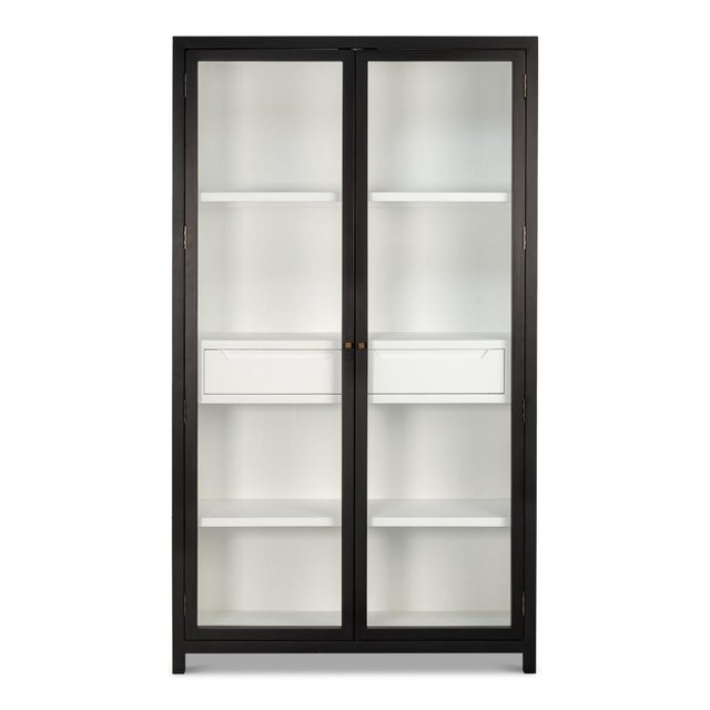 Featuring a brushed black exterior and a crisp white interior, this cabinet exudes contemporary charm while adding a touch...
