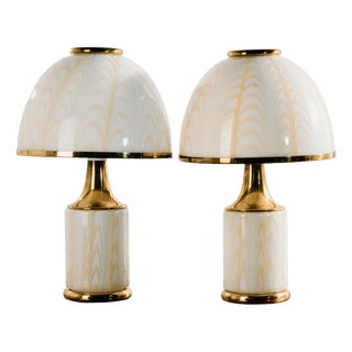 Table Lamp by F. Fabbian for Mazzega, 1970s, Set of 2 For Sale