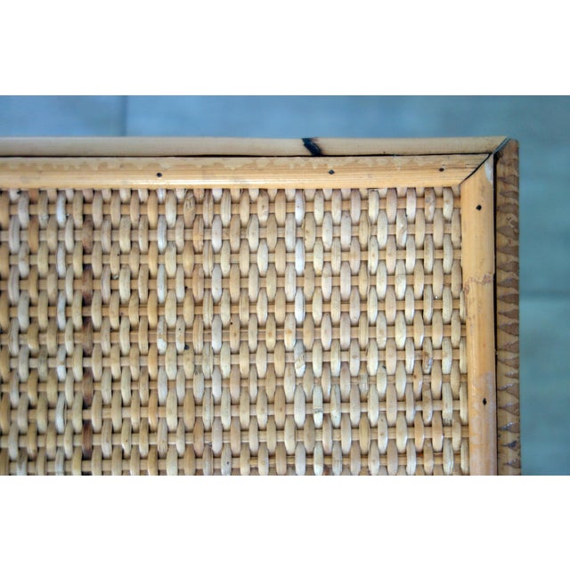 Bedside Tables in Woven Wicker and Bamboo, 1970s, Set of 2 For Sale - Image 13 of 16
