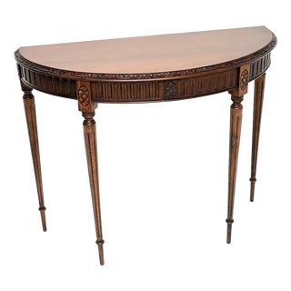 Antique Georgian Bow Front Console Table, 1900s For Sale