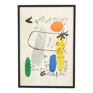 Joan Miro Galerie Maeght Stone Lithograph For Sale