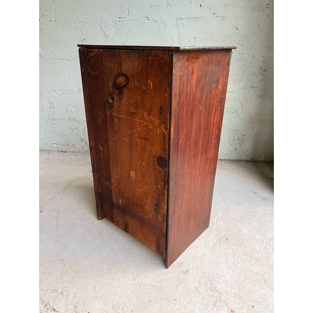 Brown Antique Victorian Style Walnut Nightstand, End Table For Sale - Image 8 of 10