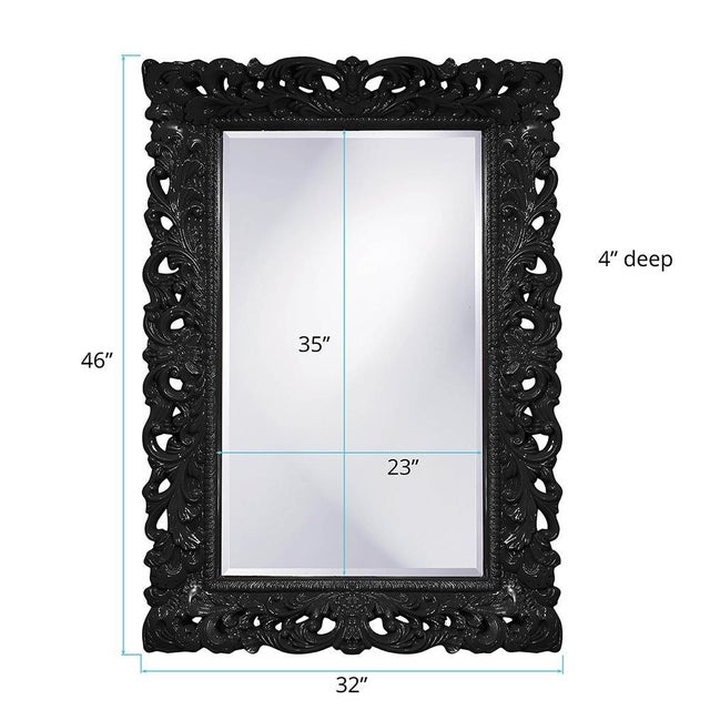 Barcelona Mirror - Glossy Black For Sale In Chicago - Image 6 of 9