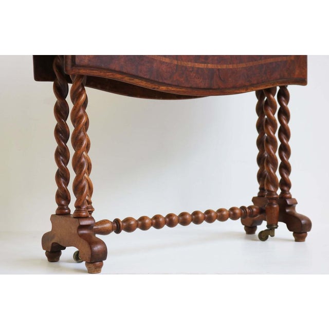 Antique English Barley Twist Foldable Table, 1890 For Sale - Image 13 of 15