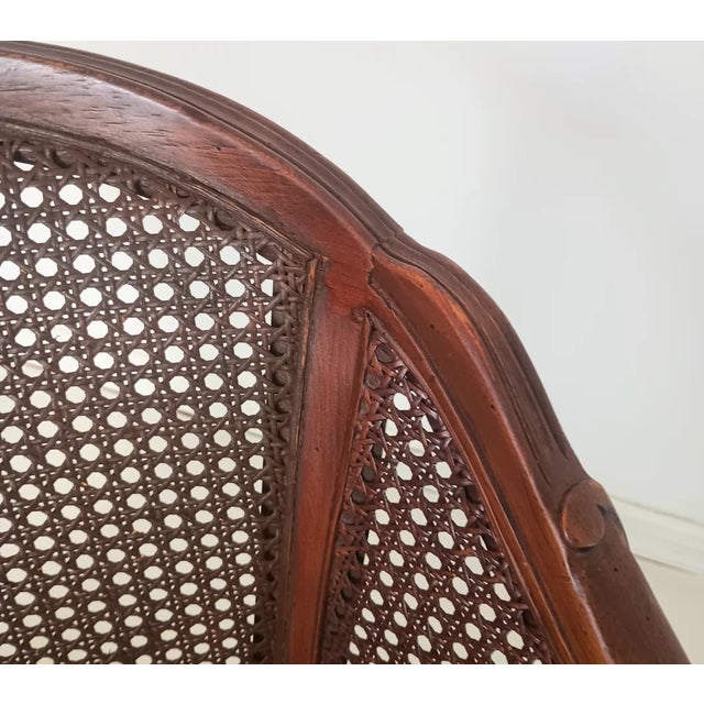 Wood Vintage French Walnut Chairs For Sale - Image 7 of 17