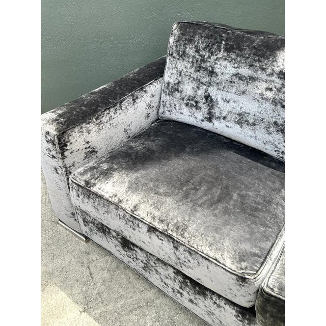Vintage Monumental Swaim Velvet Sofa For Sale - Image 16 of 16