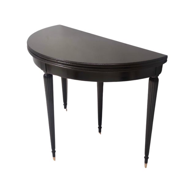 Vintage Black Walnut and Ebonized Beech Folding Table by Paolo Buffa, 1960s For Sale - Image 13 of 13