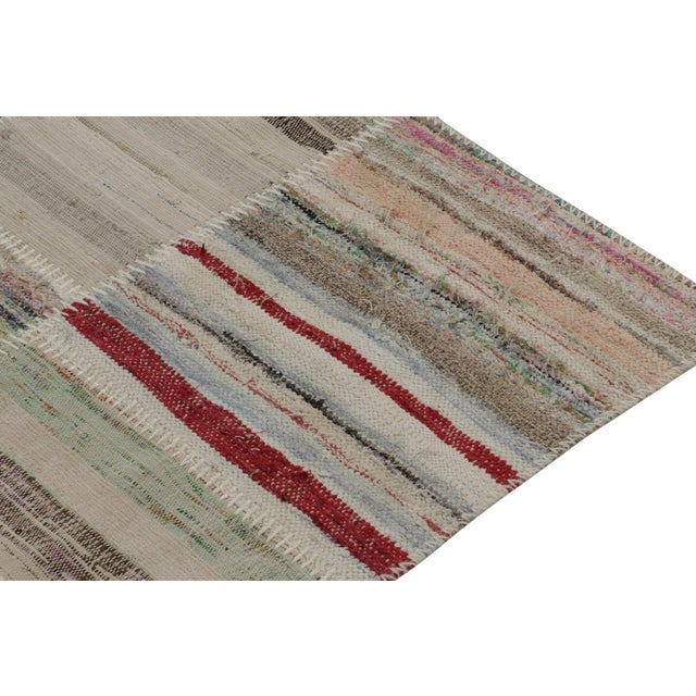 2010s Rug & Kilim’s Patchwork Kilim in Polychromatic Stripes For Sale - Image 5 of 7