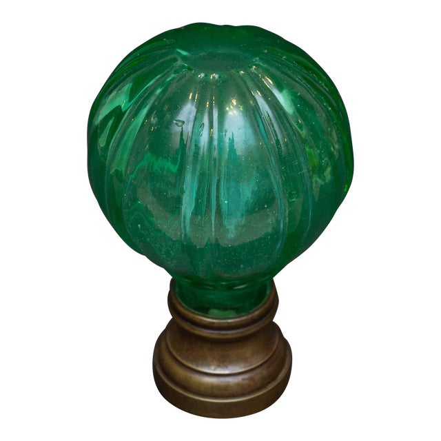 Antique French Blown Glass Newel Post Finial Chairish