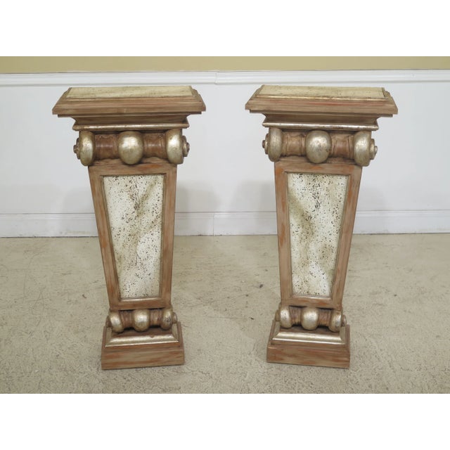 1990s Vintage Italain Style Pedestal Wall Tables- A Pair For Sale - Image 9 of 9