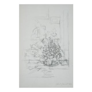 Alberto Giacometti, Vase with Plant, 1963, Original Lithograph For Sale
