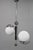 Vintage Art Deco Chrome Pendant Light with Opaline Glass, 1930s For Sale - Image 3 of 14