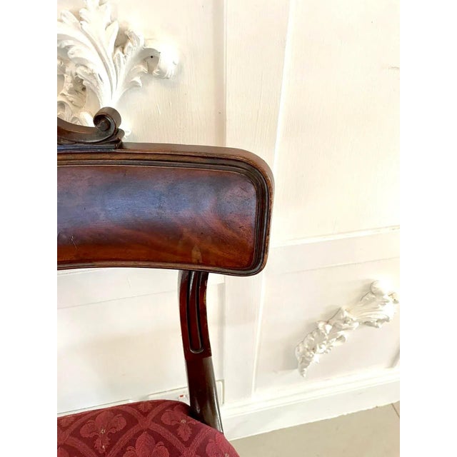 Wood Antique Regency Mahogany Library Chairs by Gillows, 1830s, Set of 6 For Sale - Image 7 of 13