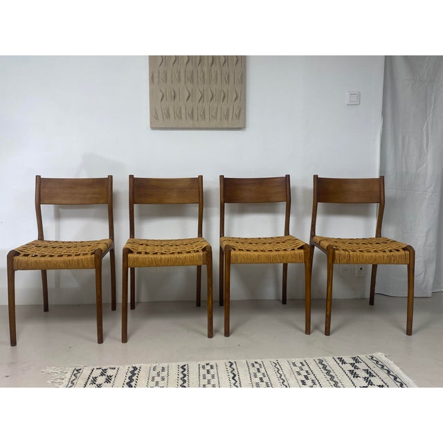 Wood Havana Chairs from Gessef, Consorzio Sedie Friuli, 1960s, Set of 4 For Sale - Image 7 of 18