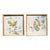 Two Vintage Watercolor Faux Bamboo Bird Paintings House of Baldwin - a Pair For Sale