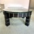 Vintage Postmodern Dark Wood Block and Glass Circular Coffee Table For Sale In New York - Image 6 of 12