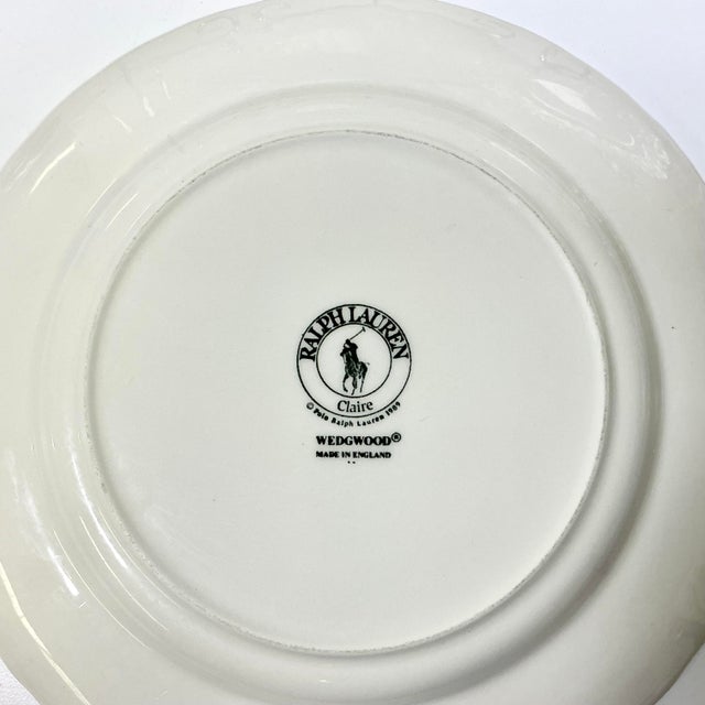 1989 Vintage English Americana Wedgwood for Ralph Lauren Le Blanc Claire Dinnerware - 5 Piece Place Setting For Sale - Image 10 of 12