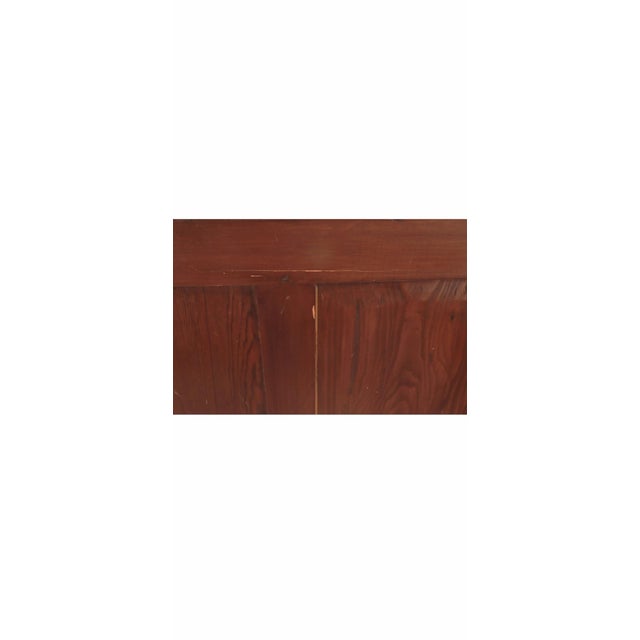 Brown Antique Hollywood Regency King Size Faux Bamboo Cherry Bed For Sale - Image 8 of 9