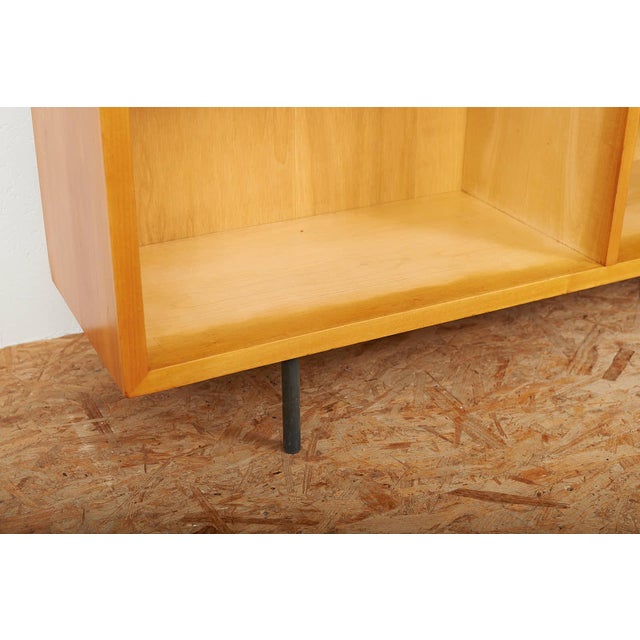 Shelf with Black Steel Legs and Birch Veneered Body For Sale - Image 9 of 15