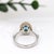 Blue 4.1Ct Blue Zircon Ring With Diamond Accents: Solid 14k Dual Gold, Oval 9x7mm, Size 6.75 For Sale - Image 8 of 8