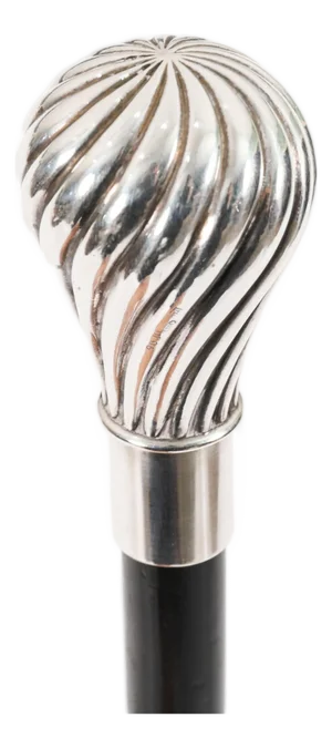Antique French Silver-Plated Walking Stick Cane